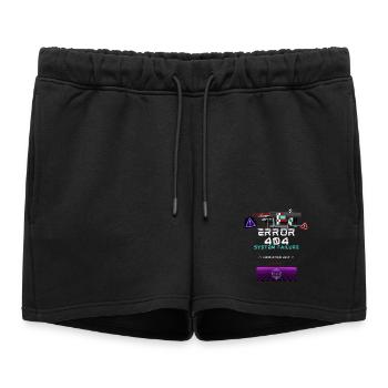 cyberpunk & static - Short de survêtement femme premium - noir - Devant - AI Model Female 172 light (172cm)