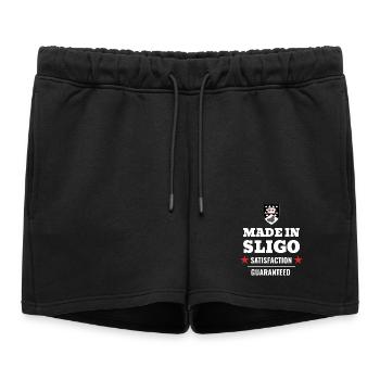 Made in Sligo Satisfaction Guaranteed Ireland - Women’s Premium Organic Sweatshorts - black - Front - AI Model Female 172 light (172cm)