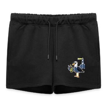 Cool Seagull Lighthouse Beer - Women’s Premium Organic Sweatshorts - black - Front - AI Model Female 172 light (172cm)