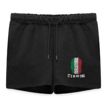 drapeau de l'Italie empreinte digitale ADN drapeau de l'Italie - Short de survêtement femme premium - noir - Devant - AI Model Female 172 light (172cm)