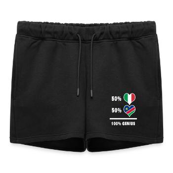 Brillante Italie et Namibie / Cadeau - Short de survêtement femme premium - noir - Devant - AI Model Female 172 light (172cm)