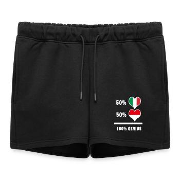 L’Indonésie et l’Italie flagellent 100% de génie - Short de survêtement femme premium - noir - Devant - AI Model Female 172 light (172cm)