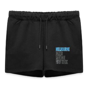 Tournoi de tennis Melbourne Paris Londres New York - Short de survêtement femme premium - noir - Devant - AI Model Female 172 light (172cm)