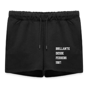 Date de naissance : février 1987 - Short de survêtement femme premium - noir - Devant - AI Model Female 172 light (172cm)