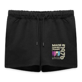 1976 Vintage Vintage Retro Birthday Gift - Women’s Premium Organic Sweatshorts - black - Front - AI Model Female 172 light (172cm)