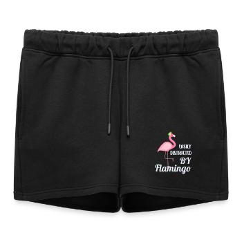 Flamingo - Short de survêtement femme premium - noir - Devant - AI Model Female 172 light (172cm)