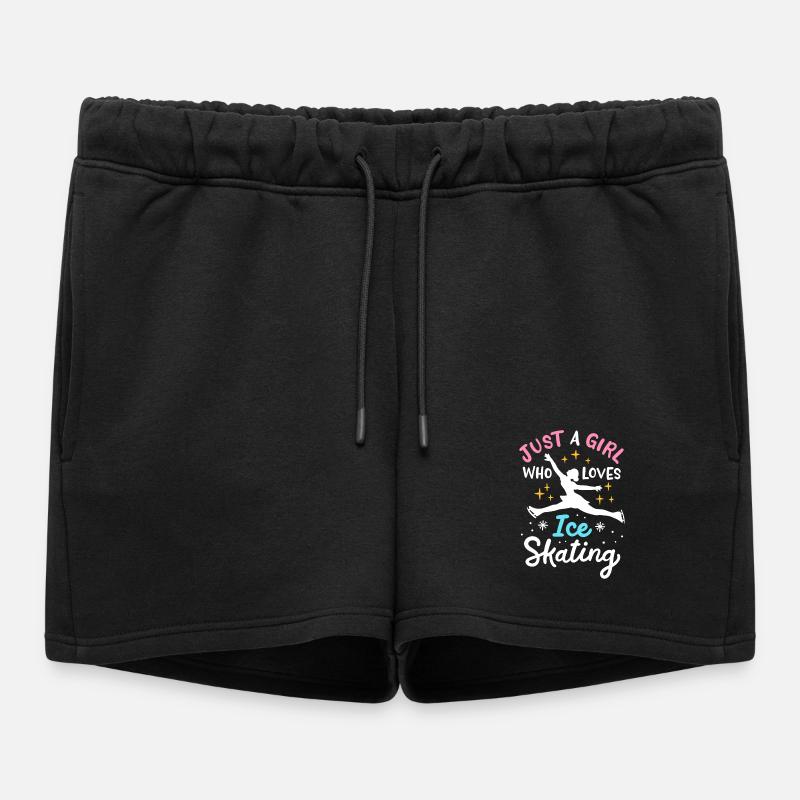 Eislaufen Eisläufer - Frauen Premium Organic Sweatshorts - Schwarz