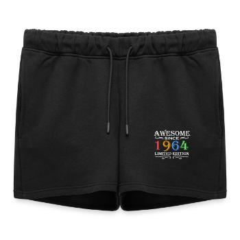1964 - Né en 1964 - Short de survêtement femme premium - noir - Devant - AI Model Female 172 light (172cm)