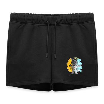 Cat Cat Breed Burma - Angel and Devil - Women’s Premium Organic Sweatshorts - black - Front - AI Model Female 172 light (172cm)