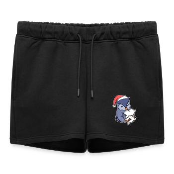 Hibou Noël Sommeil Sommeil Sommeil - Short de survêtement femme premium - noir - Devant - AI Model Female 172 light (172cm)