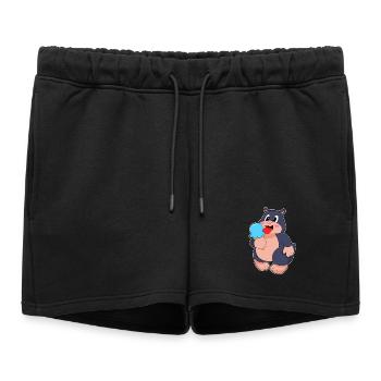 Crème glacée Mole Waffle - Short de survêtement femme premium - noir - Devant - AI Model Female 172 light (172cm)
