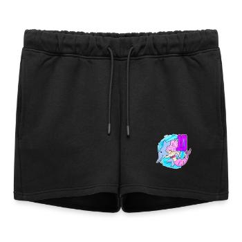 Fille - 10e anniversaire Sirène - Fille - Short de survêtement femme premium - noir - Devant - AI Model Female 172 light (172cm)