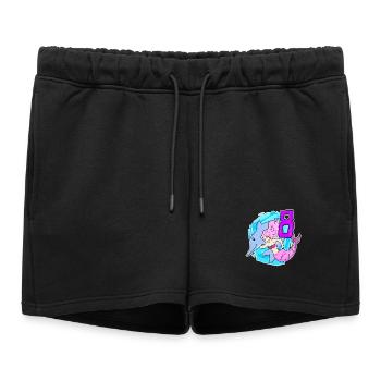 Fille - 8ème Anniversaire Sirène - Fille oh - Short de survêtement femme premium - noir - Devant - AI Model Female 172 light (172cm)