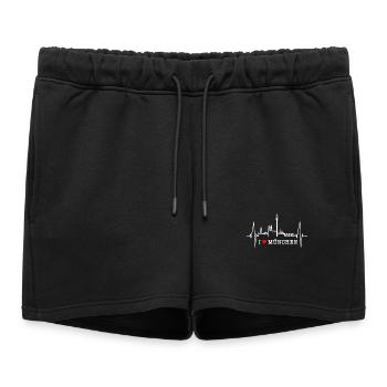 Munich Skyline Heartbeat Bayern Fan Love Munich - Short de survêtement femme premium - noir - Devant - AI Model Female 172 light (172cm)