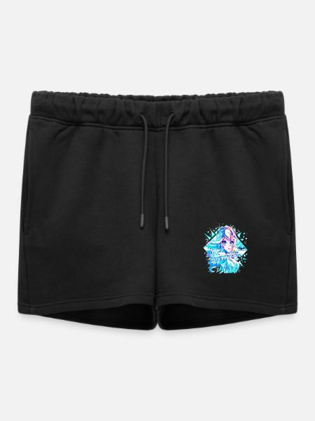 Anime Reine des neiges Princesse des glaces - Short de survêtement femme premium - noir