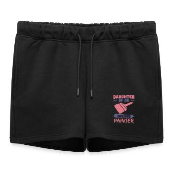 Fille de peintre - Short de survêtement femme premium - noir - Devant - AI Model Female 172 light (172cm)