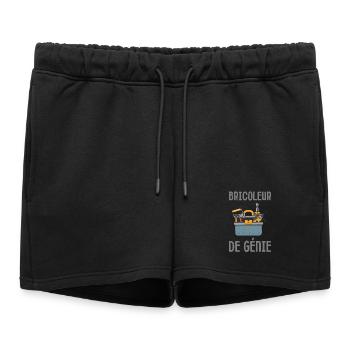 Bricoleur de génie fête des pères - Short de survêtement femme premium - noir - Devant - AI Model Female 172 light (172cm)