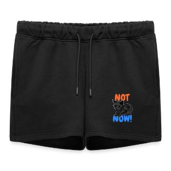 Funny Cat - Women’s Premium Organic Sweatshorts - black - Front - AI Model Female 172 light (172cm)