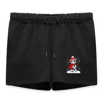 Bonhomme de neige ballons de football - Short de survêtement femme premium - noir - Devant - AI Model Female 172 light (172cm)