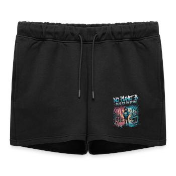 No Planet B – Lutte pour l’avenir - Short de survêtement femme premium - noir - Devant - AI Model Female 172 light (172cm)