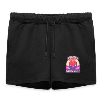 Professeur de Braille Braille Dotum - Short de survêtement femme premium - noir - Devant - AI Model Female 172 light (172cm)