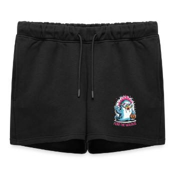 Walrus Punk Rocker Halloween - Women’s Premium Organic Sweatshorts - black - Front - AI Model Female 172 light (172cm)