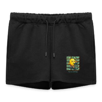 Limonade Limonade Zitronen Design Restez en bonne santé - Short de survêtement femme premium - noir - Devant - AI Model Female 172 light (172cm)