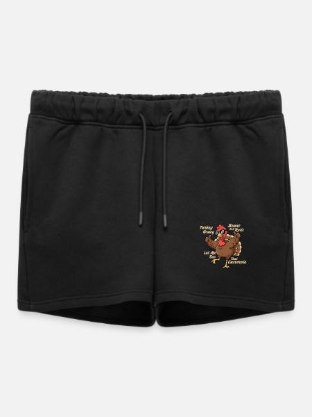Lass mich den Herbsthumor des Auflaufs sehen - Frauen Premium Organic Sweatshorts - Schwarz