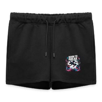 Streetdance Beat – Urban DJ Music Design - Women’s Premium Organic Sweatshorts - black - Front - AI Model Female 172 light (172cm)