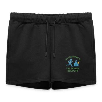 Maman, papa, parents qui courent - Short de survêtement femme premium - noir - Devant - AI Model Female 172 light (172cm)