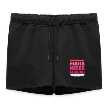 Maman a besoin de Musubi - Short de survêtement femme premium - noir - Devant - AI Model Female 172 light (172cm)