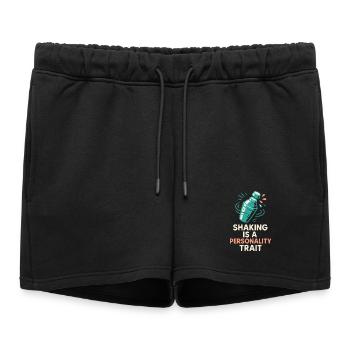 Shaker Stuck Mixologue débutant - Short de survêtement femme premium - noir - Devant - AI Model Female 172 light (172cm)