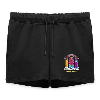 Stained Glass Art Stained Glass Artist - Women’s Premium Organic Sweatshorts - black - Front - AI Model Female 172 light (172cm)