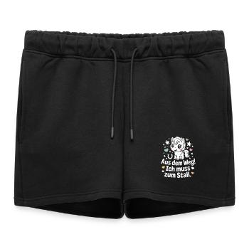 Riding out of the way to the stable horse girl horses - Women’s Premium Organic Sweatshorts - black - Front - AI Model Female 172 light (172cm)