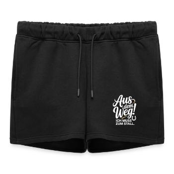 Riding out of the way to the stable horse girl horses - Women’s Premium Organic Sweatshorts - black - Front - AI Model Female 172 light (172cm)