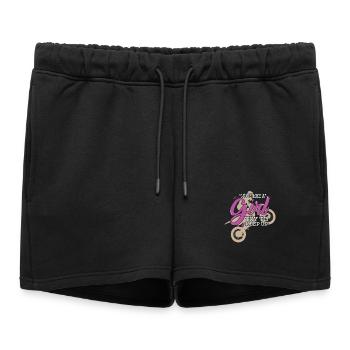 Motocross Je roule comme une fille en essayant de suivre le rythme - Short de survêtement femme premium - noir - Devant - AI Model Female 172 light (172cm)