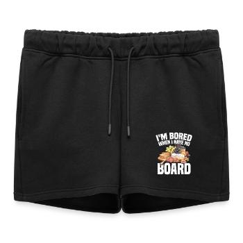 Plateau de Charcuterie Lover avec Charcuterie Charcuterie - Short de survêtement femme premium - noir - Devant - AI Model Female 172 light (172cm)