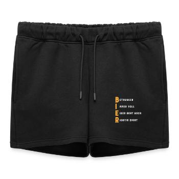 Acronyme BEER - Short de survêtement femme premium - noir - Devant - AI Model Female 172 light (172cm)