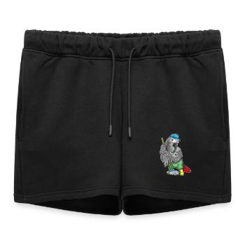 Nettoyage de serpillière pour perroquets - Short de survêtement femme premium - noir - Devant - AI Model Female 172 light (172cm)