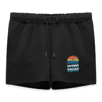 Hydro Squad Hydropower Team Renewable Energy - Women’s Premium Organic Sweatshorts - black - Front - AI Model Female 172 light (172cm)