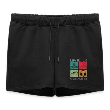 Niveau 14 terminé - Short de survêtement femme premium - noir - Devant - AI Model Female 172 light (172cm)