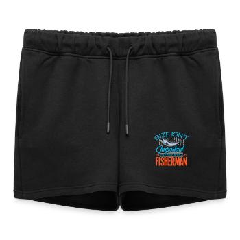 Fishing Angler Fish Fisherman Sayings Petri Heil - Women’s Premium Organic Sweatshorts - black - Front - AI Model Female 172 light (172cm)