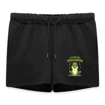 Costume de Prince Grenouille Carnaval de la Couronne de Grenouille Carnaval - Short de survêtement femme premium - noir - Devant - AI Model Female 172 light (172cm)