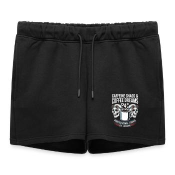 Coffee Mayhem Crânes Morning Junkie Design - Short de survêtement femme premium - noir - Devant - AI Model Female 172 light (172cm)