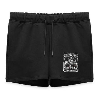 Tout devient plus cher, mais les salaires stagnent - Short de survêtement femme premium - noir - Devant - AI Model Female 172 light (172cm)