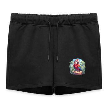 L’ère de l’ara - Short de survêtement femme premium - noir - Devant - AI Model Female 172 light (172cm)