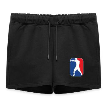boxing_silhouette MMA Arts martiaux - Short de survêtement femme premium - noir - Devant - AI Model Female 172 light (172cm)
