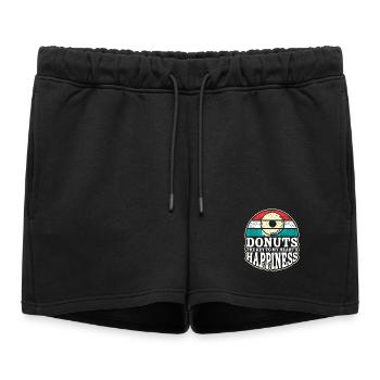 Restauration rapide en donuts - Short de survêtement femme premium - noir - Devant - AI Model Female 172 light (172cm)