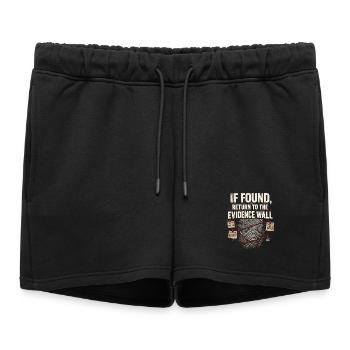 Retour au Mur des Preuves | True Crime - Short de survêtement femme premium - noir - Devant - AI Model Female 172 light (172cm)