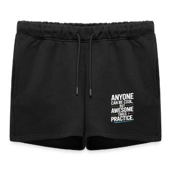 N’importe qui peut être cool, nerd, gamer génial, ironie - Short de survêtement femme premium - noir - Devant - AI Model Female 172 light (172cm)